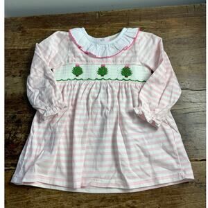 Smockingbird Christmas dress size 12mo